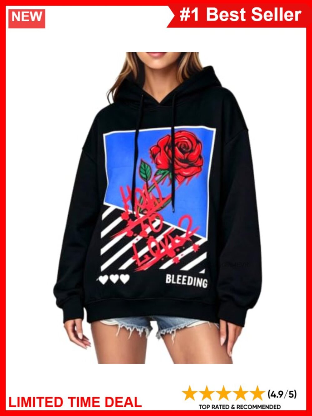 Polyester Hoodie Unisex Hooded Pullover Sweatshirt
